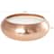9" White 4-Wick Wax Tropical Breeze Scented Wide Dome Shaped Candle with Copper Container Bowl
